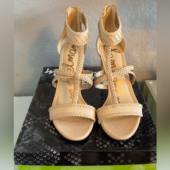 Sam Edelman “Yordana” Gladiator Caged Block Heels - Tan/Beige - Size 10 - Picture 6 of 12